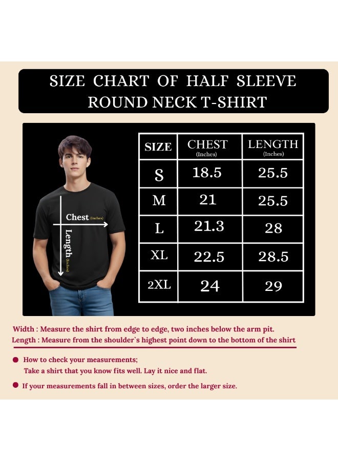 PRINTSHOP4ME Pack of 5 Adult T-Shirts for Men's - Round Neck Short Sleeve Tshirt - 5-Pack Crew Neck Tshirt - Image 3