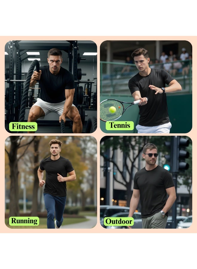PRINTSHOP4ME Pack of 5 Adult T-Shirts for Men's - Round Neck Short Sleeve Tshirt - 5-Pack Crew Neck Tshirt - Image 2