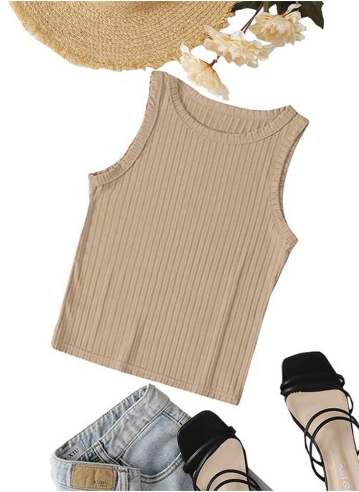 Nileton Ribbed Knit Top Crew Neck  - Rib Knit - Cotton  - Image 4