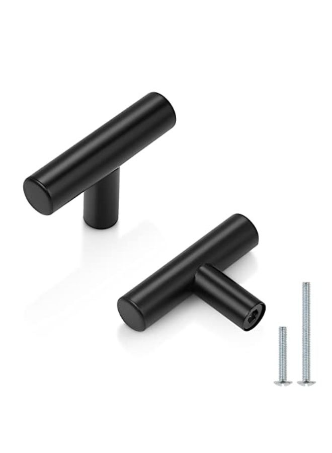 Probrico 5 Pack| Black Cabinet Knobs Drawer T Knobs Kitchen Single Hole Cabinet Knobs 2" Overall Length, 12mm Bar Diameter - Image 1