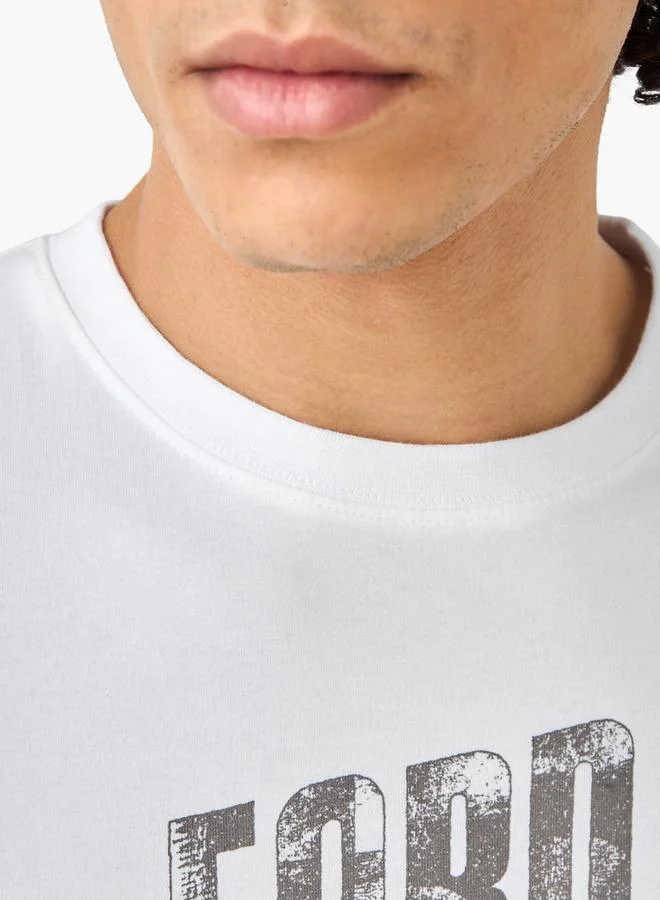 SP Characters  Men Regular Fit Crew Neck Short Sleeves Ford Mustang Print T-shirt for Men | Best Price UAE