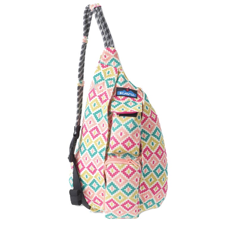 KAVU Mini Rope Bag Cotton Crossbody Sling, Spring Montage - Image 1