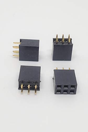 Connectors Pro 25-Pack 6P 2.54mm 0.1" Pitch PCB Female Pin Headers 2x3 Dual Rows 6 Pins Female Sockets to Male Straight PCB DIP, Double Rows PC Board Through-Board Strip (2x3-6P-25PK) - Image 4