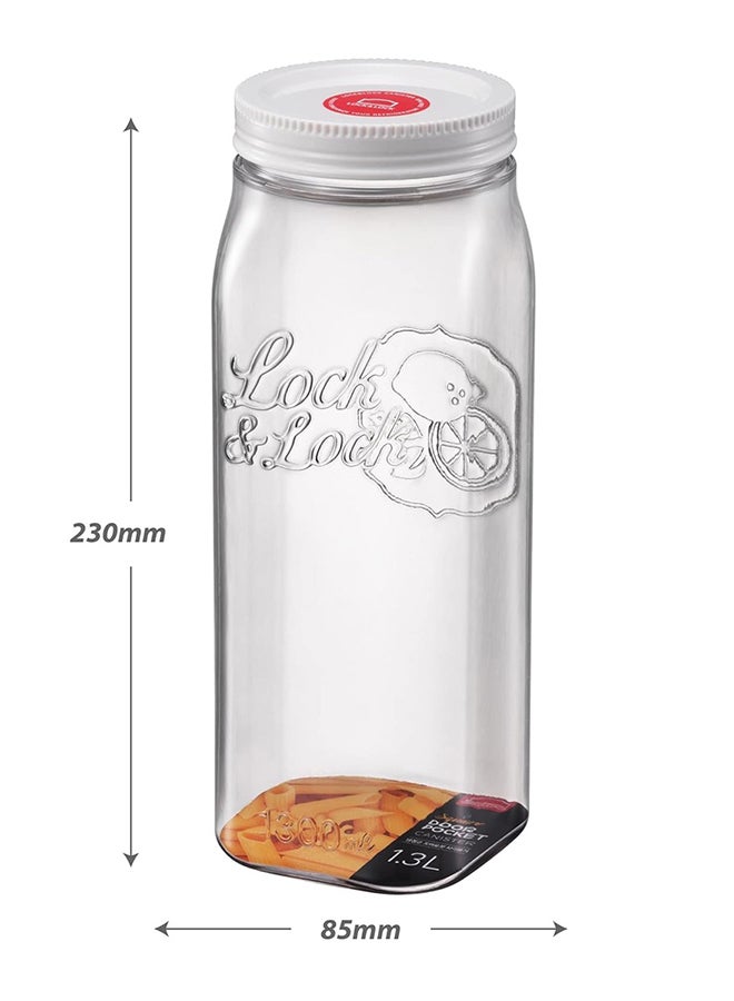 LocknLock Door Pocket Food Canister 1.3L , BPA-Free Airtight Container with Silicone Seal, Fridge Door Storage, Clear Body for Meal Prep, Snacks & Fresh Food Storage - Image 2