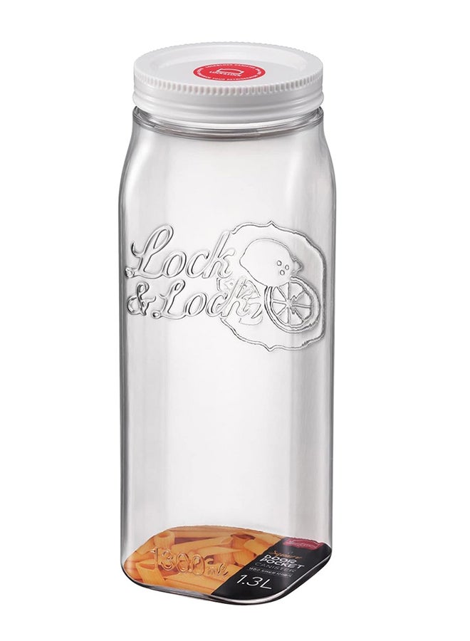 LocknLock Door Pocket Food Canister 1.3L , BPA-Free Airtight Container with Silicone Seal, Fridge Door Storage, Clear Body for Meal Prep, Snacks & Fresh Food Storage - Image 3