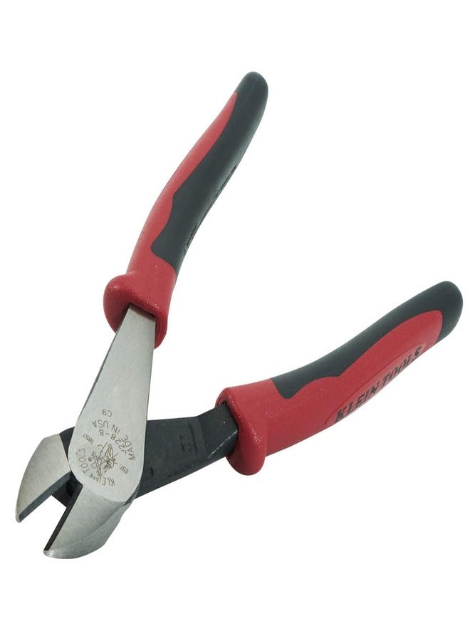 Klein Tools J228-8 Pliers, Made in USA, Diagonal Cutting Pliers with Dual-Material Journeyman Handles, Short Jaws and Beveled Cutting Edges, 8-Inch - Image 3