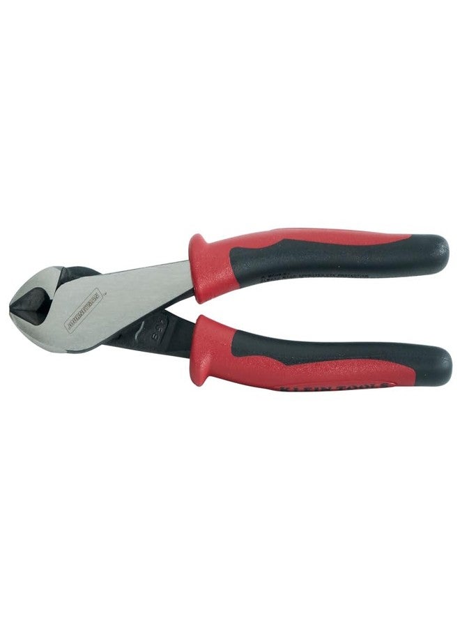 Klein Tools J228-8 Pliers, Made in USA, Diagonal Cutting Pliers with Dual-Material Journeyman Handles, Short Jaws and Beveled Cutting Edges, 8-Inch - Image 4