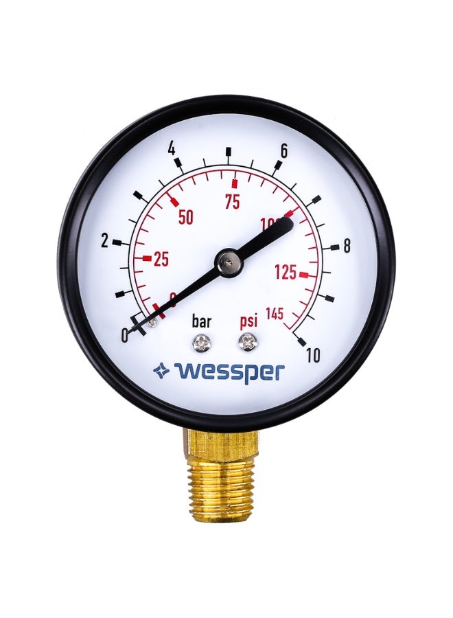 عداد ضغط (مانومتر) من ويسبر مع محول — 2 قطعة لنظام فلترة المياه TripleMax 3/4 بوصة - Image 3