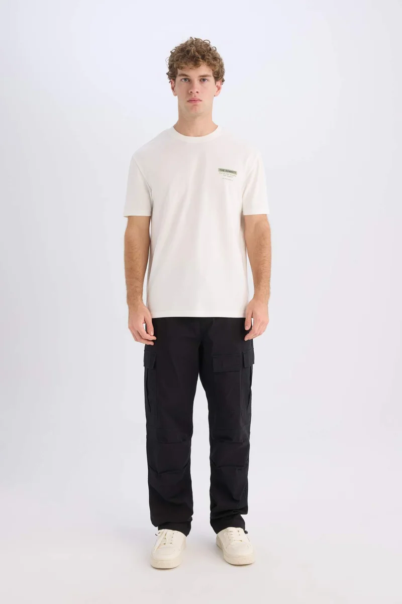DeFacto Regular Fit Crew Neck Printed Short Sleeve T-Shirt