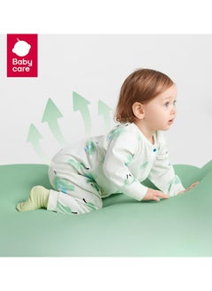 Babycare Babycare - Baby Sleep and Play Footed Onesie, Bubble Tree, Blue, 12–14 Months, Soft Cotton, BPA-Free, Non-Toxic, Snap Closure, Breathable Fabric, Gentle on Skin, Cozy Fit, Ideal for Day and Night Wear  - Image 4