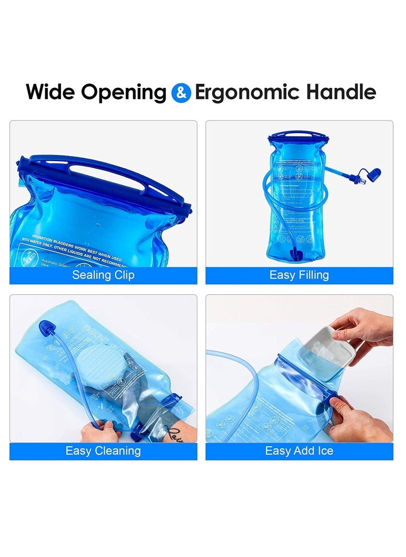 SYOSI - Hydration Bladder Water Bladder BPA Free 2 Liter Large Opening Water Reservoir Leak Proof Military Water Storage Bladder Bag for Cycling Hiking Camping Biking Running - Image 1