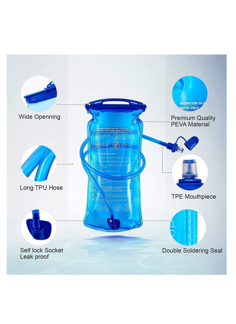 SYOSI - Hydration Bladder Water Bladder BPA Free 2 Liter Large Opening Water Reservoir Leak Proof Military Water Storage Bladder Bag for Cycling Hiking Camping Biking Running - Image 1