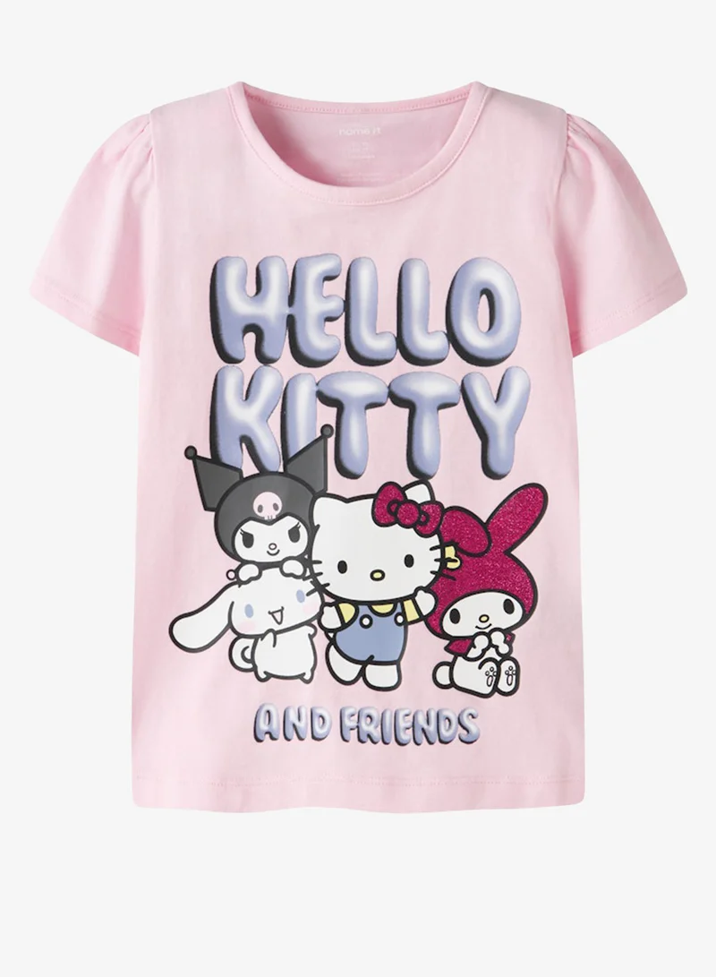 نيم ات تيشيرت هالو كيتي برقبة دائرية للأطفال