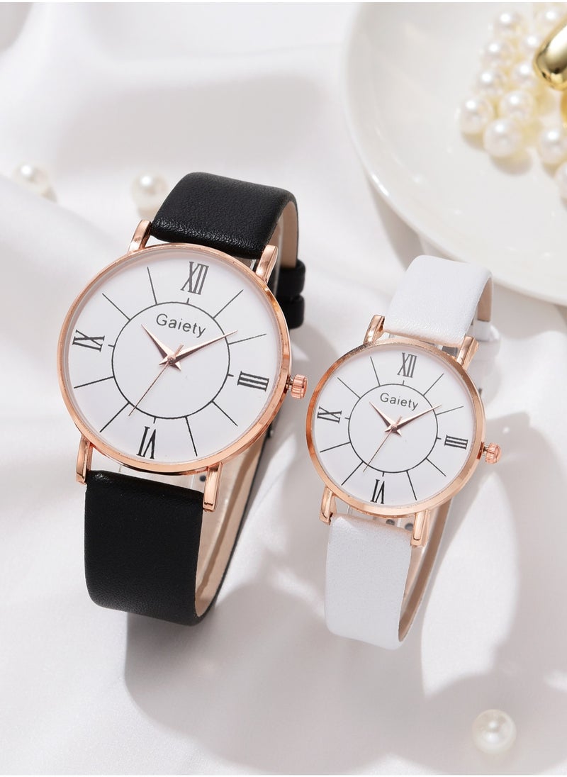 Generic - 4Pcs Set Couple Watches Set with Lovers Watch Bracelet - Image 1