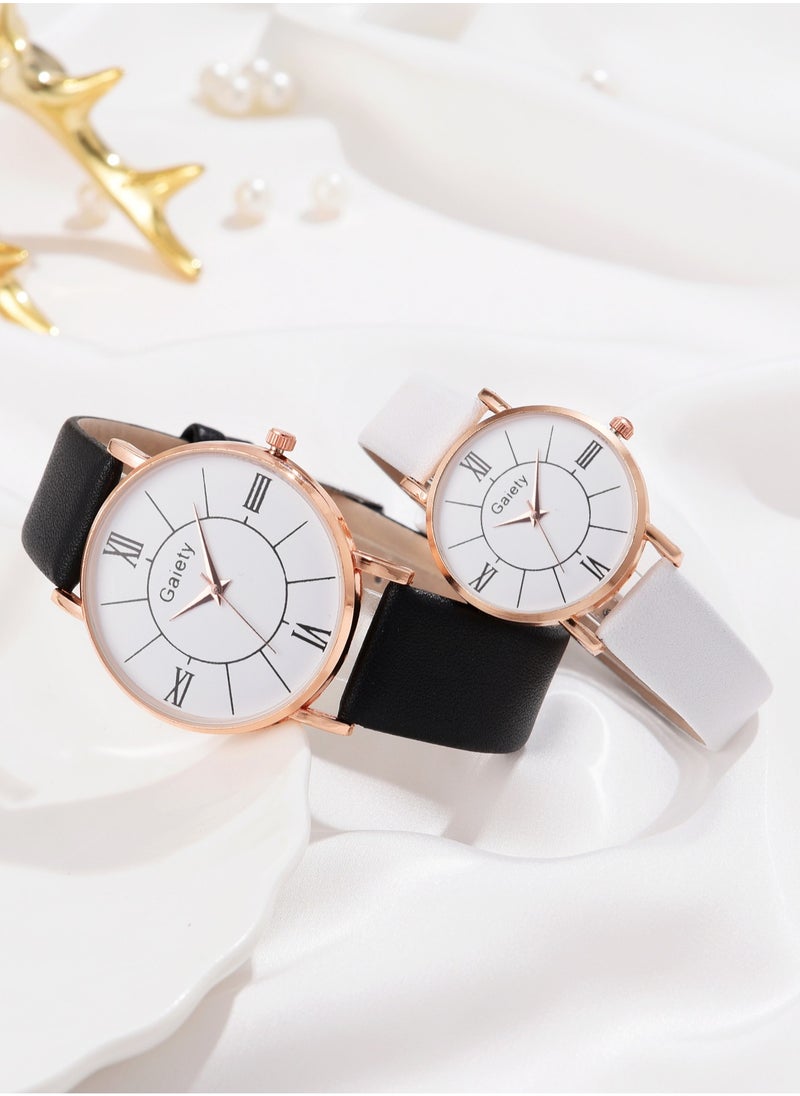 Generic - 4Pcs Set Couple Watches Set with Lovers Watch Bracelet - Image 1