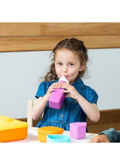 OMIE OmieBox Reusable Silicone Water Bottle - 8.7 oz, Straw Top, BPA-Free & Phthalate-Free, Leak-Proof (Pink)  - Image 3