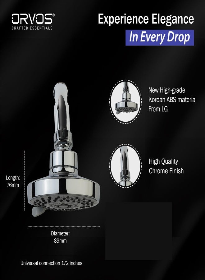 Orvos Overhead multi-function shower, 4x4 inches, HydroBloom, Chrome plated with high grade Korean ABS material from LG, head only, for high end luxury bathrooms - Image 3