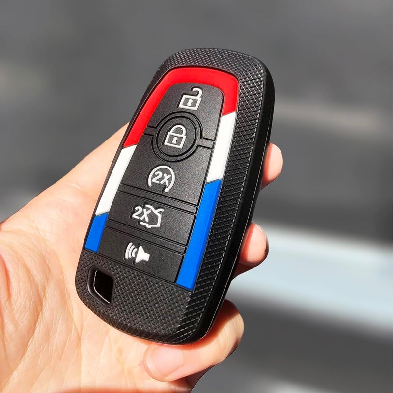 7Cylinder TPU Key Fob Cover Compatible with Ford Models - 2 Pcs for Enhanced Protection - Image 2