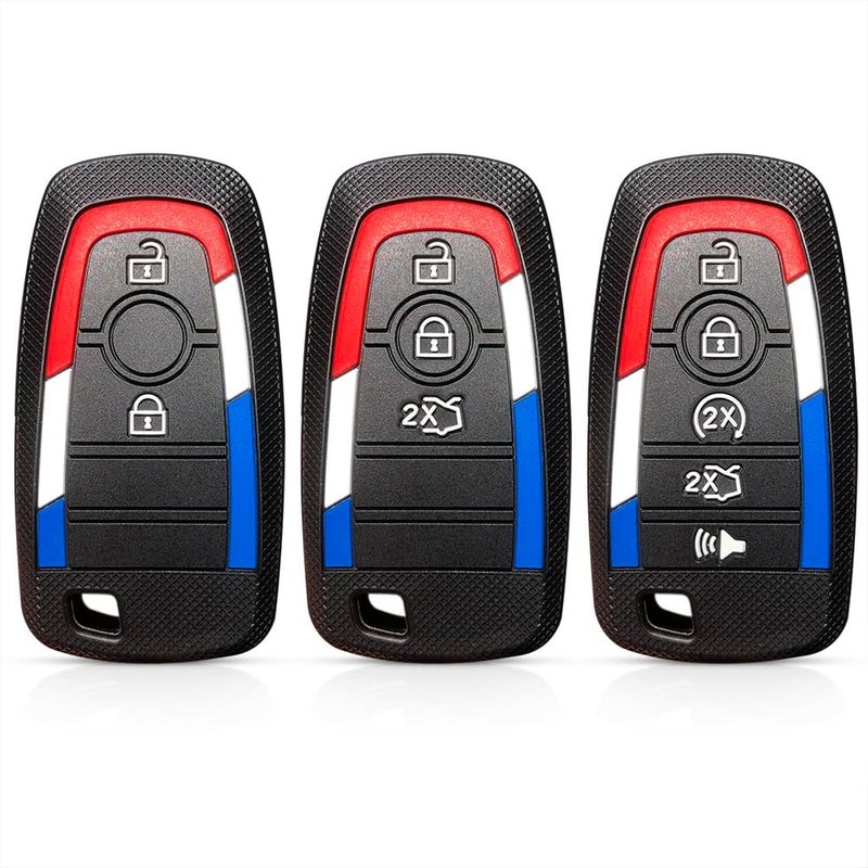 7Cylinder TPU Key Fob Cover Compatible with Ford Models - 2 Pcs for Enhanced Protection - Image 1