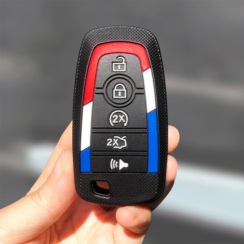 7Cylinder TPU Key Fob Cover Compatible with Ford Models - 2 Pcs for Enhanced Protection - Image 3