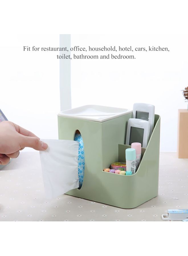 NIBEMINENT Multi-Functional Desktop Tissue Box Green/White - Image 3