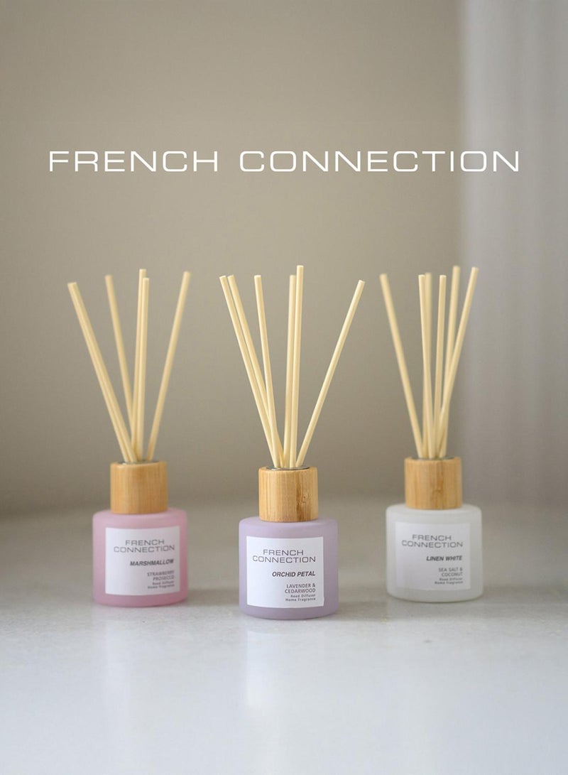 French Connection Pastel range Trio of  Reed Diffusers Gift Set 3 X 50G - Image 1