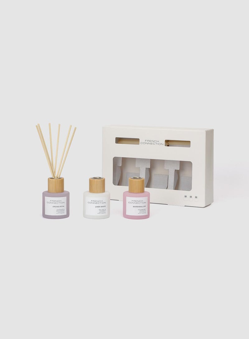French Connection Pastel range Trio of  Reed Diffusers Gift Set 3 X 50G - Image 3