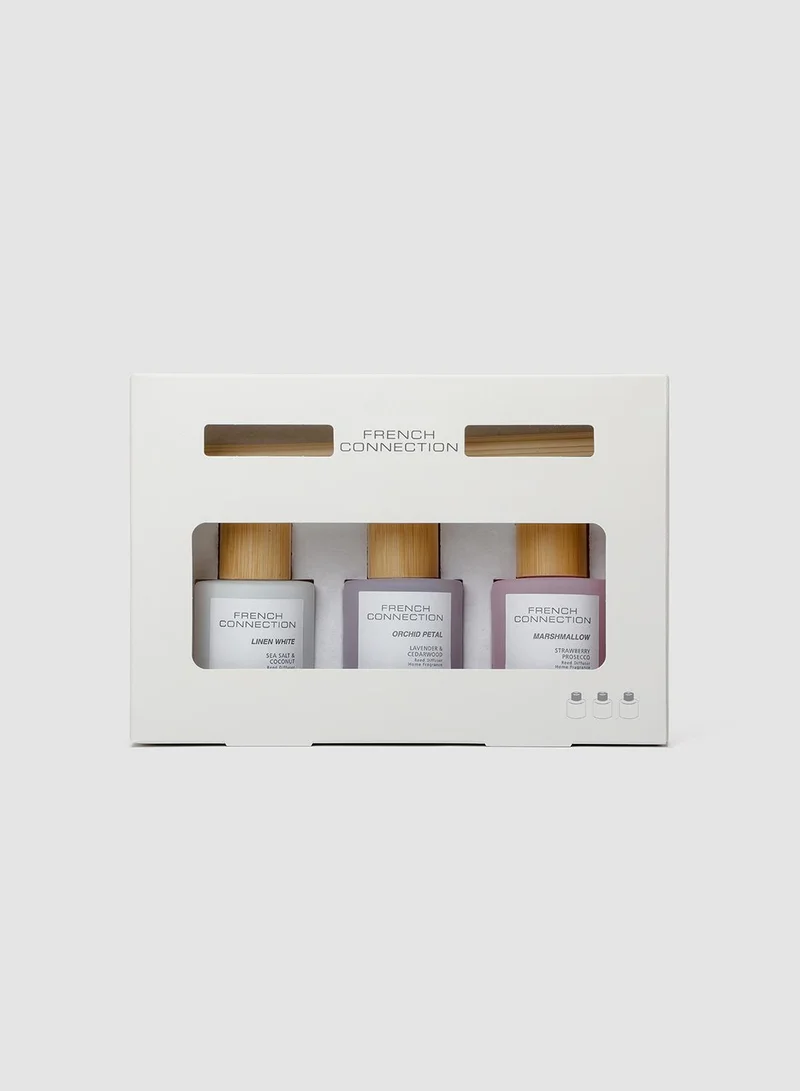 فرنش كونكشن مجموعة هدايا ثلاثية من معطرات الجو برائحة الباستيل  ×  جرام