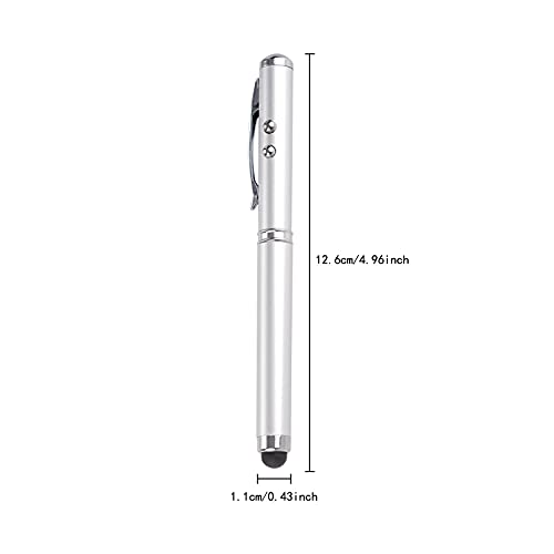 AIYIBEN Metal Multi-Function Pen, Touch Screen Stylus, Flashlight with White Light, Infrared, Creative Christmas and Birthday Gifts (2 Black) - Image 5