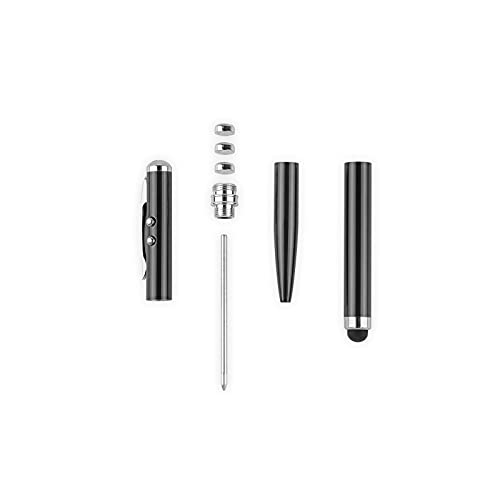 AIYIBEN Metal Multi-Function Pen, Touch Screen Stylus, Flashlight with White Light, Infrared, Creative Christmas and Birthday Gifts (2 Black) - Image 4