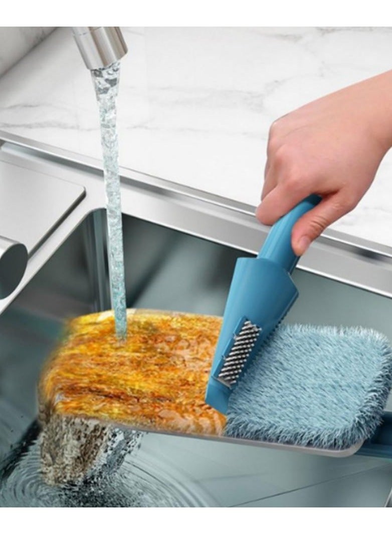 2 in 1 Mini Triangle Mop 360 Degree Rotatable Cleaning Mop Adjustable Spin Scrubber Tool Cordless and Handheld Bathroom Scrubber for Tub Tile Floor Wall and Kitchen