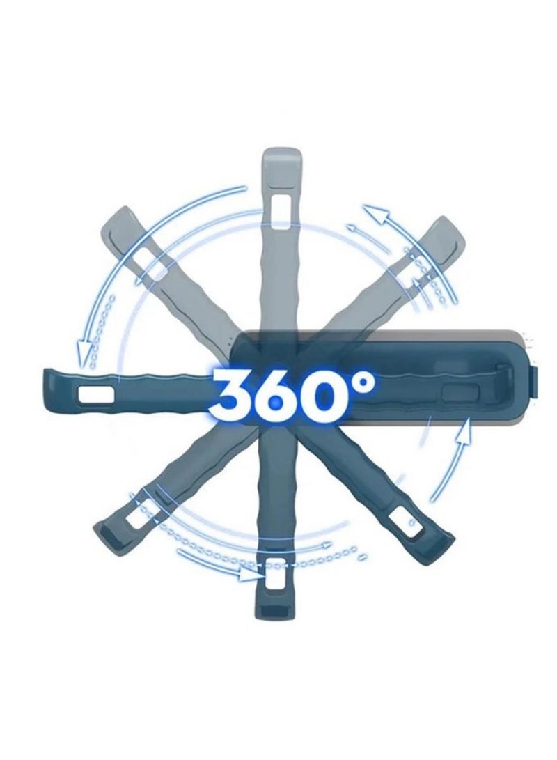 2 in 1 Mini Triangle Mop 360 Degree Rotatable Cleaning Mop Adjustable Spin Scrubber Tool Cordless and Handheld Bathroom Scrubber for Tub Tile Floor Wall and Kitchen