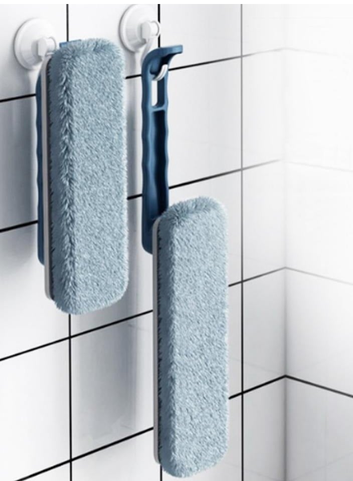 2 in 1 Mini Triangle Mop 360 Degree Rotatable Cleaning Mop Adjustable Spin Scrubber Tool Cordless and Handheld Bathroom Scrubber for Tub Tile Floor Wall and Kitchen
