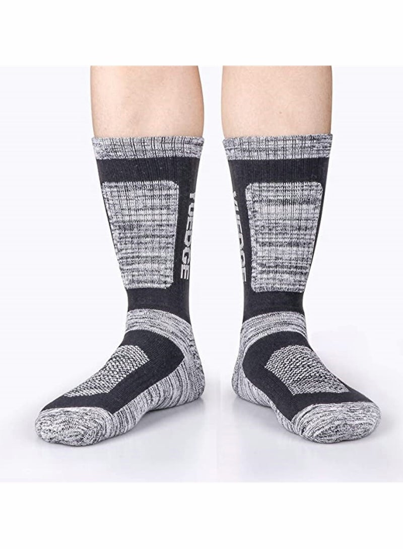 5 Pairs Mens Socks, Men's Wicking Breathable Cushion Comfortable Casual Crew Socks Multi Performance Walking Athletic Socks, Outdoor Hiking Trainer Running Socks (L Size) - Image 4
