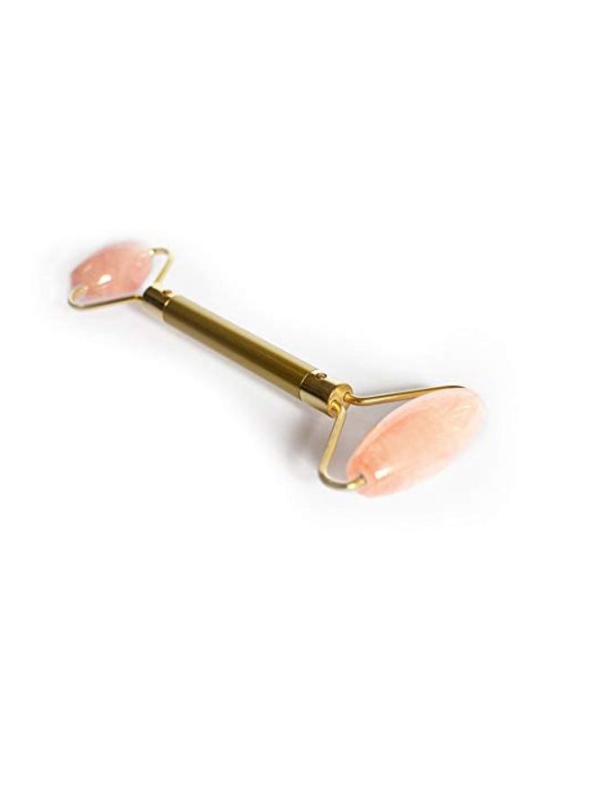 NIBEMINENT 3-Piece Facial Jade Roller With Removal Heads Gold/Green/Pink - Image 3