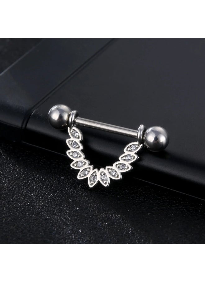 Generic Silver Stainless Steel Nipple Piercing  - Image 2