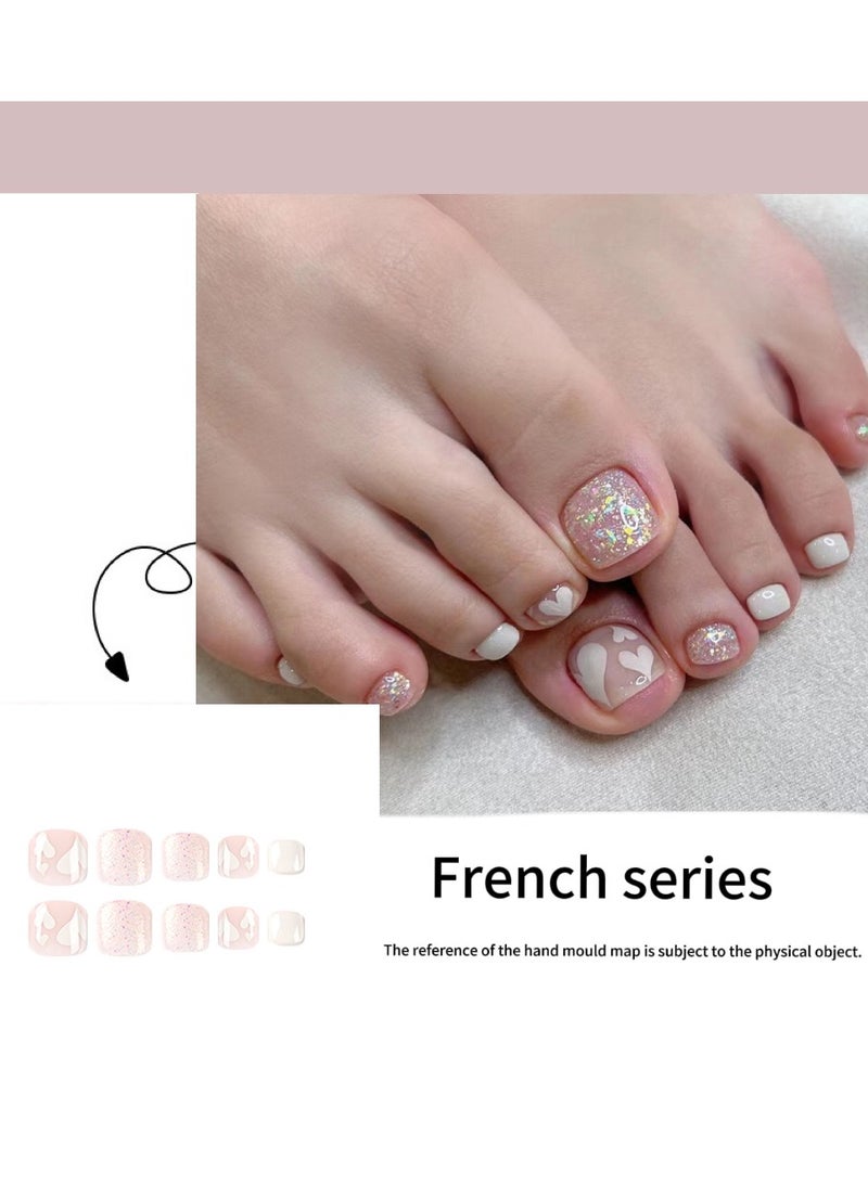 Captaintech White Love Foot Nails Flash Powder Wear Short - Image 2