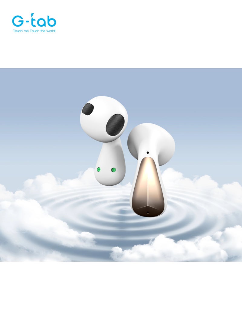 G-Tab X8 TWS/مريح/تحكم بلمسة واحدة/خاصية استدعاء السير/مدة تحمل طويلة/إصدار بلوتوث 5.3/بطارية سماعة الرأس 30 مللي أمبير/بطارية العلبة 300 مللي أمبير/مدة تشغيل 4 ساعات - Image 3