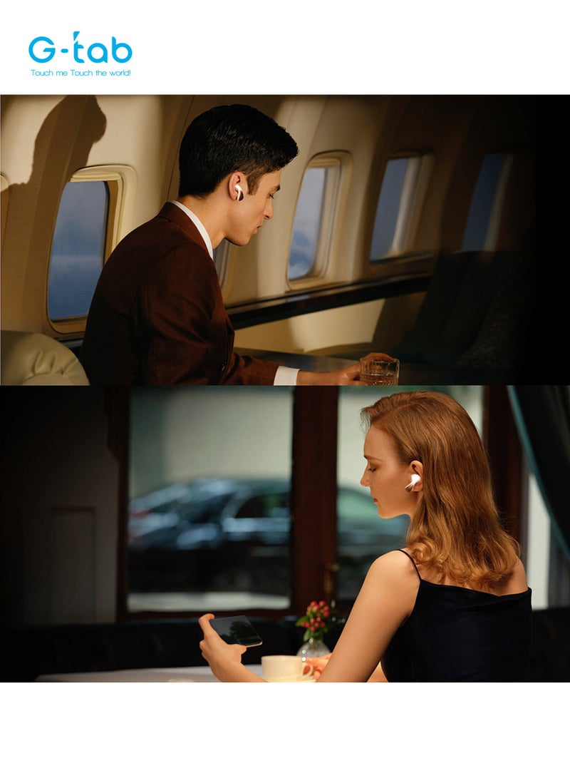 G-Tab X8 TWS/مريح/تحكم بلمسة واحدة/خاصية استدعاء السير/مدة تحمل طويلة/إصدار بلوتوث 5.3/بطارية سماعة الرأس 30 مللي أمبير/بطارية العلبة 300 مللي أمبير/مدة تشغيل 4 ساعات - Image 4