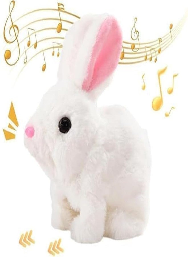 PRAYAN ENTERPRISE Hopping Walking Bunny Toy with Sounds, Jumping Rabbit Wiggling Ears, Twitching Mouth and Nose, Educational Interactive Bunny Rabbit Toy for Baby Kids - Image 1
