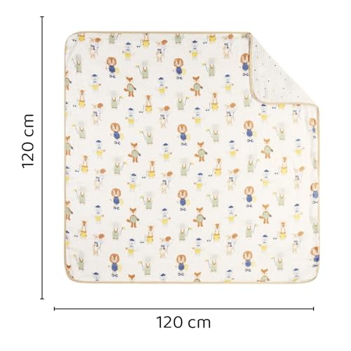 haus & kinder Muslin Blanket for New Born Baby, Soft Breathable Baby Blankets Newborn, Baby Blanket for 0-2 Years, Cozy Baby Blanket, New Born Baby Essentials | Jungle Party - Image 2