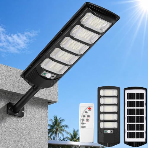XERGY 300W Solar Street Light with Remote- 240 LED's, Motion Sensor, Dusk to Dawn Sensor, IP67 Waterproof, 4500mAh Battery – Outdoor Lighting for Garden, Yard, Driveway, Garage - Image 1
