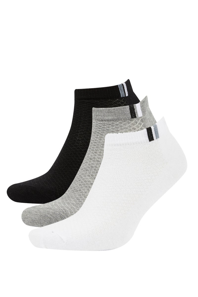 DeFacto Men's Cotton 3 Pack Short Socks - Image 1