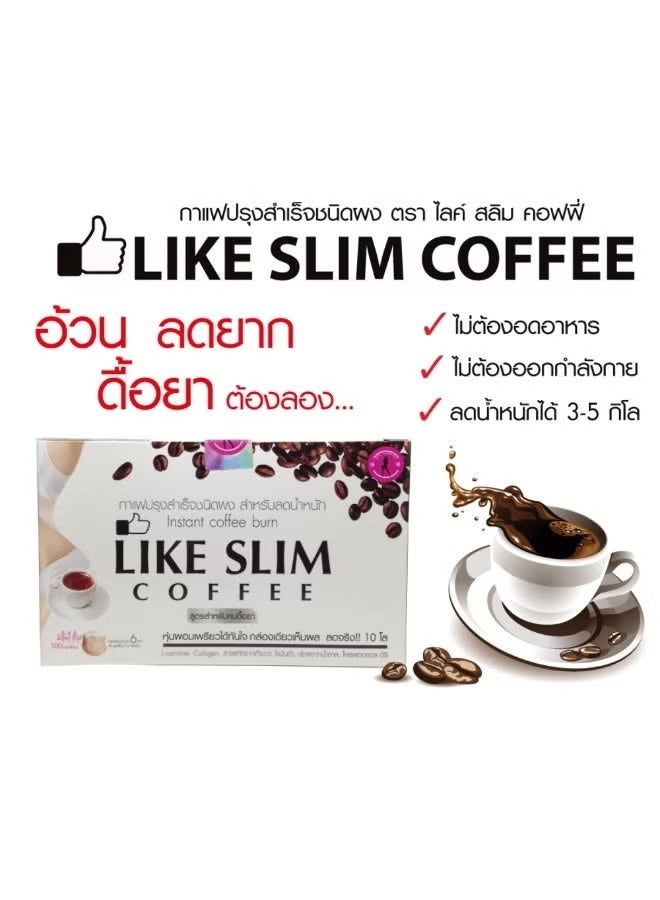 Idol LIKE SLIM COFFEE Instant Coffee Burn Style Drink – 10 Sachets Pack - Image 3