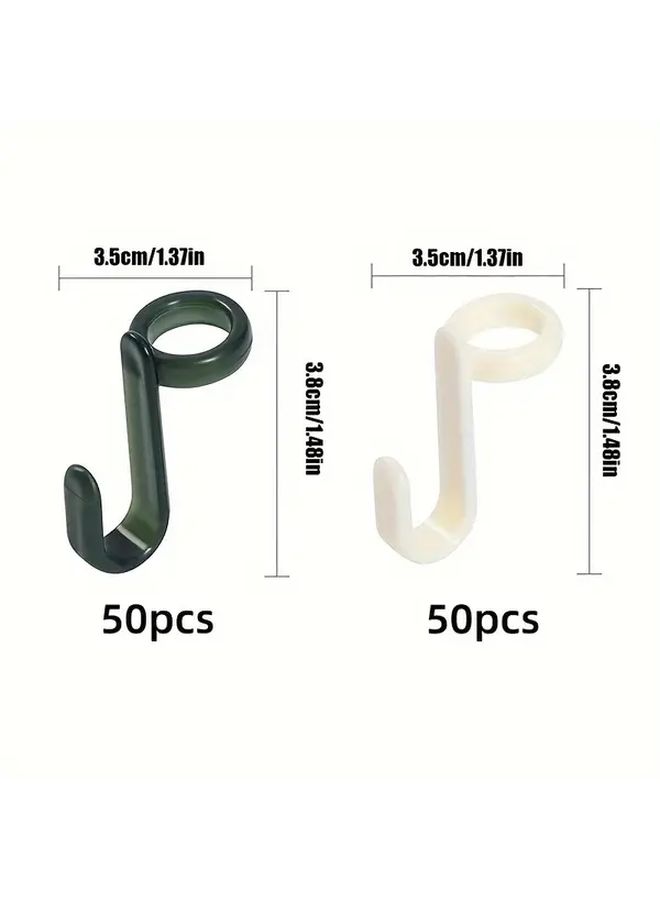 Green Wall Mounted Plastic Hooks 50pcs Music Note Hanger Connectors For Clothes Accessories - Image 3
