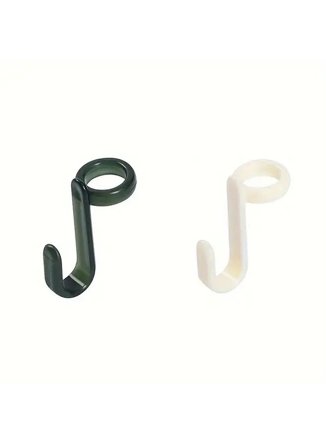 Green Wall Mounted Plastic Hooks 50pcs Music Note Hanger Connectors For Clothes Accessories - Image 2