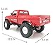 YIKESHU RC Rock Crawler WPL C24 RC Truck 4x4 116 RC Crawler Off Road All Terrain Car Proportional Throttle Steering Hobby RC Climb Semi Truck LED Light RTR Trailer Red - Image 3