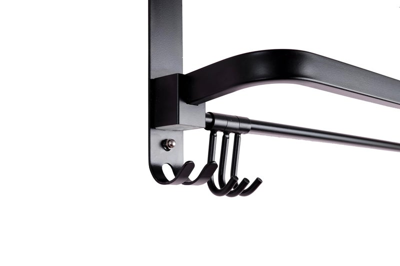 Yogin India Premium Stainless Steel Folding Towel Rack for Bathroom Accessories (22 Inch-Black Mat Finish) Made in India  - Image 2
