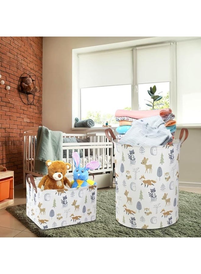 Baby Laundry Hamper,kids laundry Basket,Waterproof Storage Bin for Bedroom,Clothes Organizer Basket,Toys Box,Room Decor(Animal) - Image 2