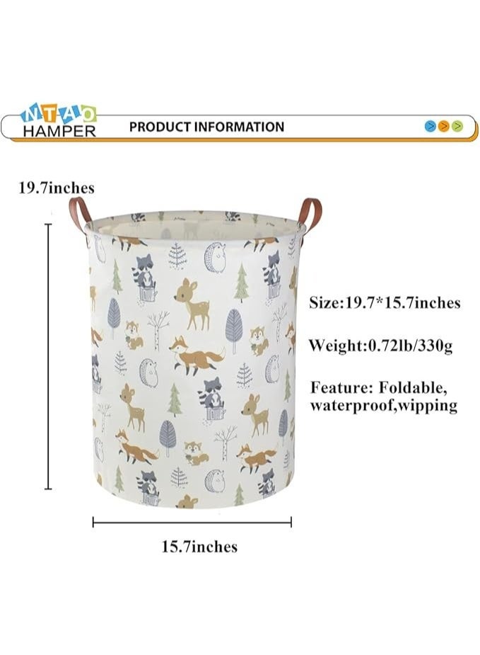 Baby Laundry Hamper,kids laundry Basket,Waterproof Storage Bin for Bedroom,Clothes Organizer Basket,Toys Box,Room Decor(Animal) - Image 5